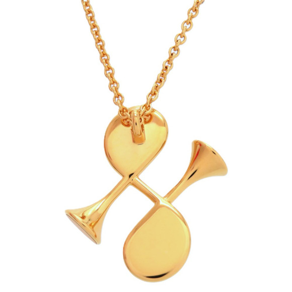 Unused Herms Cor H GP Swift Necklace in Mauve Pale - Picture 3 of 7